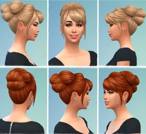Birksches sims blog: Triple Bun Hair for Sims 4