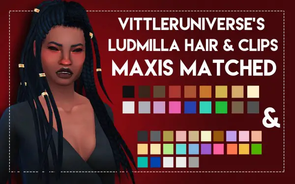 Simsworkshop: Vittler Universe’s Ludmilla Hair retextured by Weepingsimmer for Sims 4