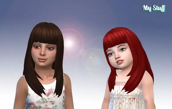 Mystufforigin: Bangs Hair retextured for Sims 4