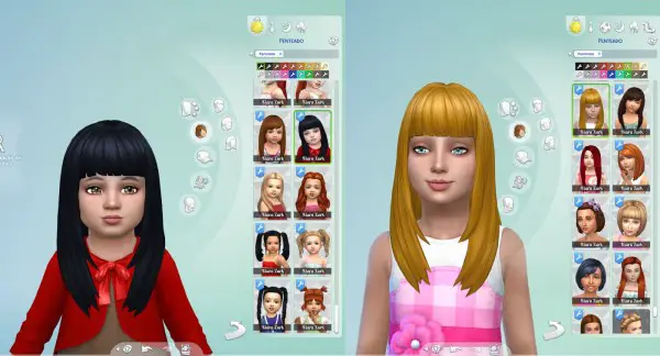 Mystufforigin: Bangs Hair retextured for Sims 4
