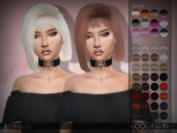 The Sims Resource: Hoola Hair by LeahLillith for Sims 4