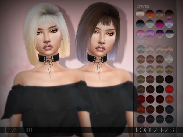 The Sims Resource: Hoola Hair by LeahLillith for Sims 4