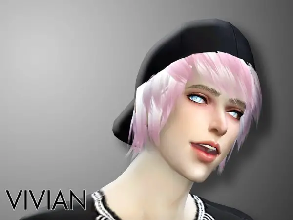 The Sims Resource: Aion Blue hair by VivianDang for Sims 4