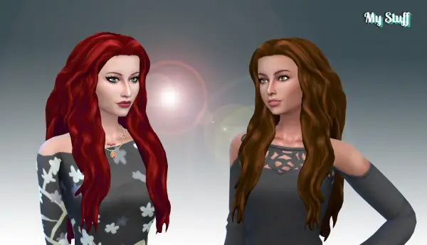 Mystufforigin: Jessica Hair retextured for Sims 4