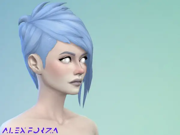 The Sims Resource: Pastel Vampire Hair retextured by AlexForza for Sims 4