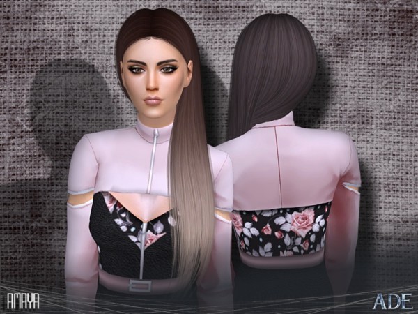 The Sims Resource: Amaya hair by Ade Darma for Sims 4