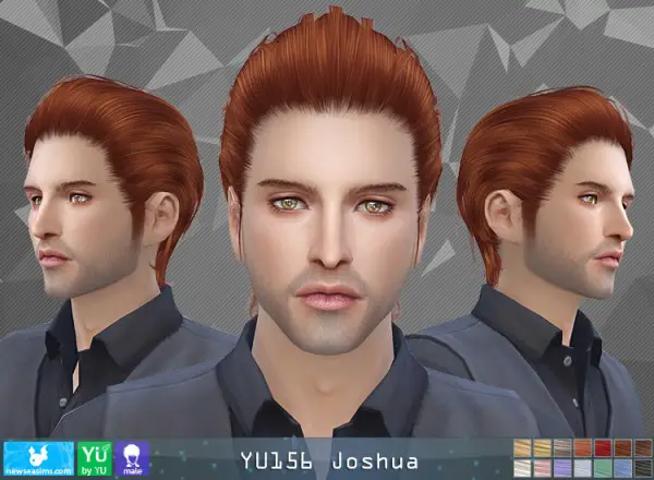 NewSea: YU156 Joshua hair for Sims 4