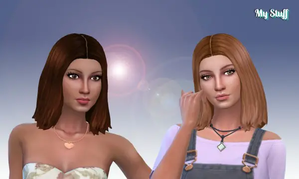 Mystufforigin: Thelma Hair retextured for Sims 4
