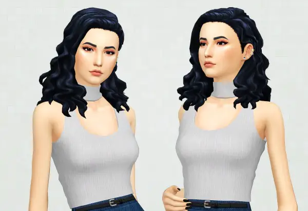 Kot Cat: Elizabeth hair retextured for Sims 4