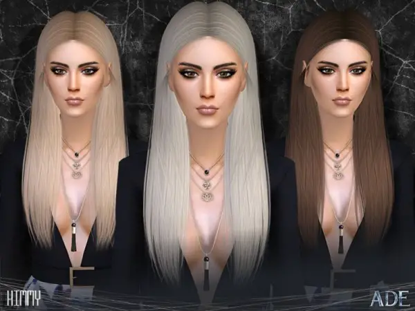 The Sims Resource: Kimmy hair retextured by Ade Darma for Sims 4