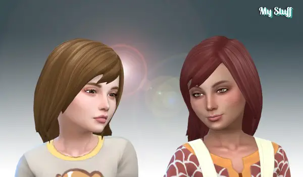 Mystufforigin: Louise Hair retextured for Sims 4