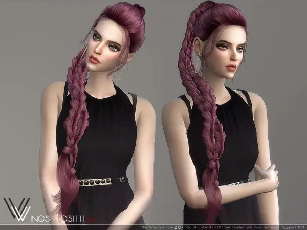 The Sims Resource: WINGS OS1111 hair for Sims 4