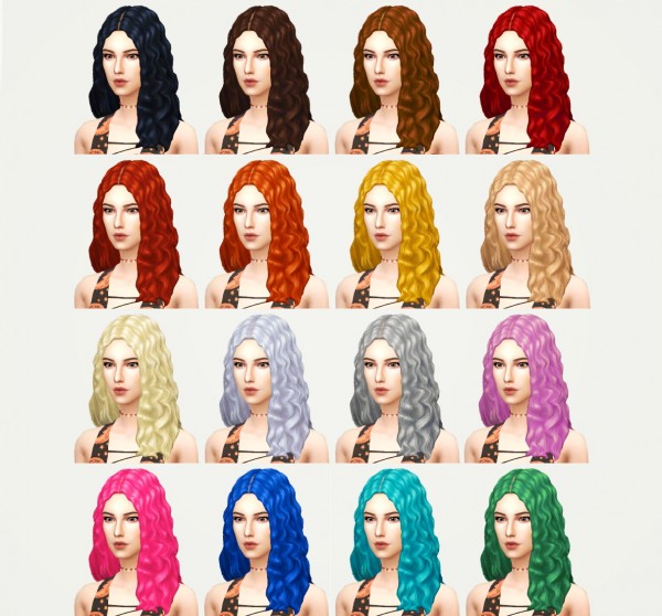 Kot Cat: Britney hair retextured V2 for Sims 4