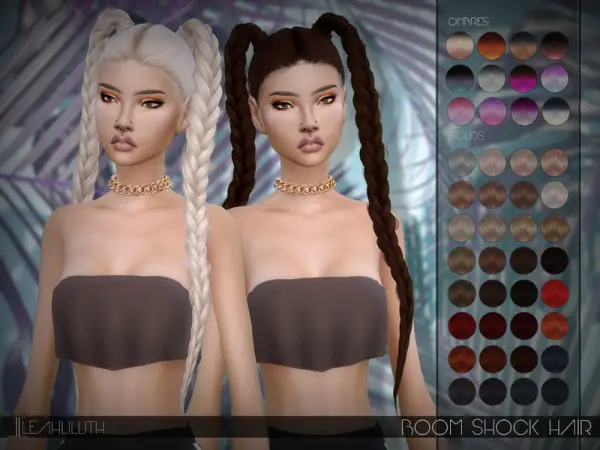 The Sims Resource: Boom Shock Hair by LeahLillith for Sims 4