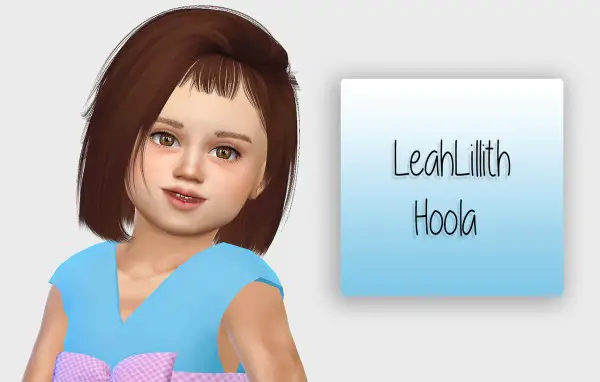 Simiracle: LeahLillith`s Hoola hair retextured   Toddler Version for Sims 4
