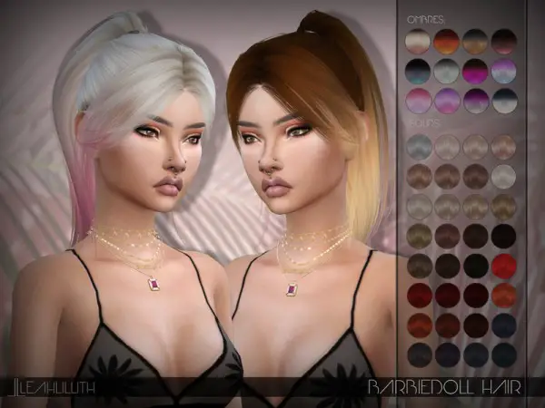 The Sims Resource: Barbiegirl Hair by LeahLillith for Sims 4