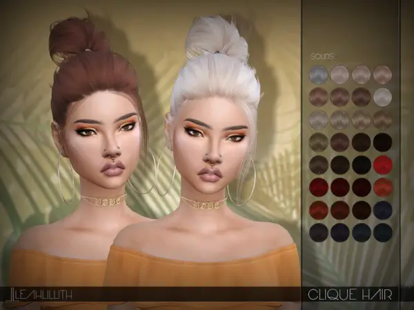 The Sims Resource: Clique Hair by LeahLillith for Sims 4