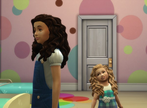 Mystufforigin: Mid Curly Conversion for Sims 4