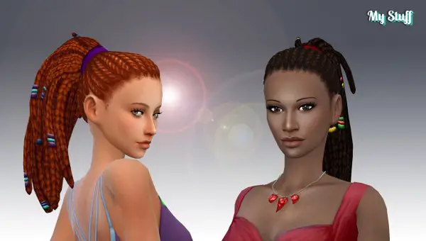 Mystufforigin: Anya Hair retextured for Sims 4