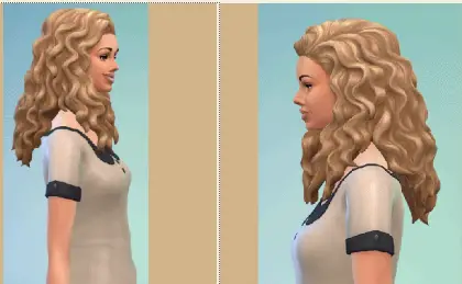 Birksches sims blog: Mid Curly hair retextured for Sims 4