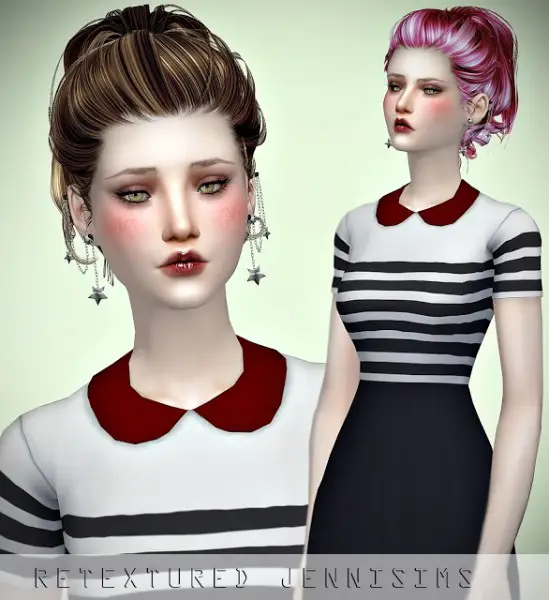 Jenni Sims: Newsea`s Hanna Hair retextured for Sims 4
