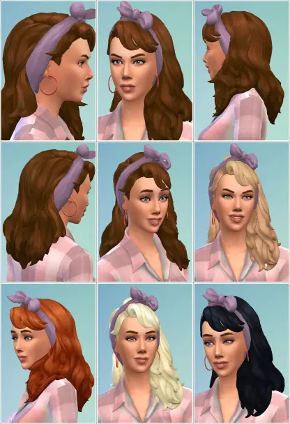 Sims 4 Hairs ~ Birksches sims blog: Long Flipped Hair with Scarf