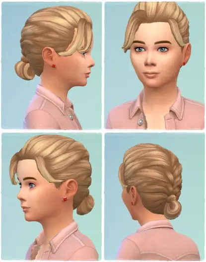 Birksches sims blog: Little French Braid Hair for Sims 4