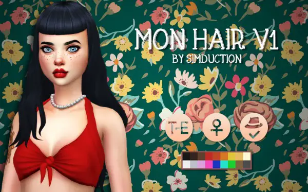 Simduction: Mon Hair V1 for Sims 4