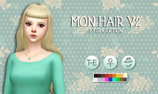 Simduction: Mon Hair V2 for Sims 4