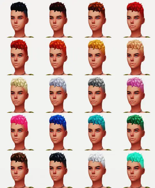 Wyatts Sims: Levi hair retextured for her for Sims 4