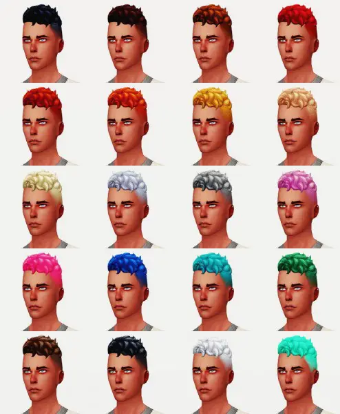 Wyatts Sims: Levi hair retextured for him for Sims 4