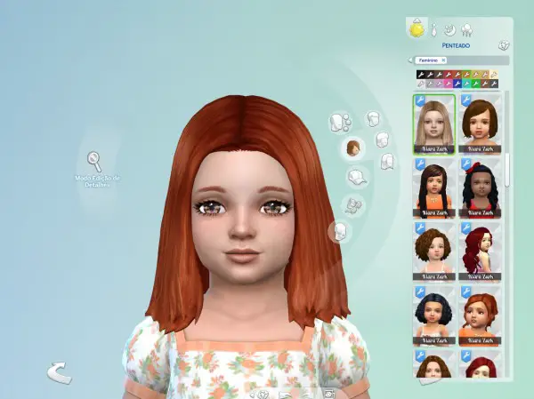 Mystufforigin: Thelma Hair retextured for toddlers for Sims 4