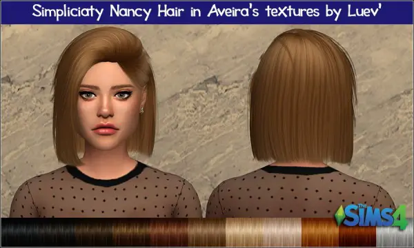 Mertiuza: Simpliciaty`s Nancy hair retextured for Sims 4