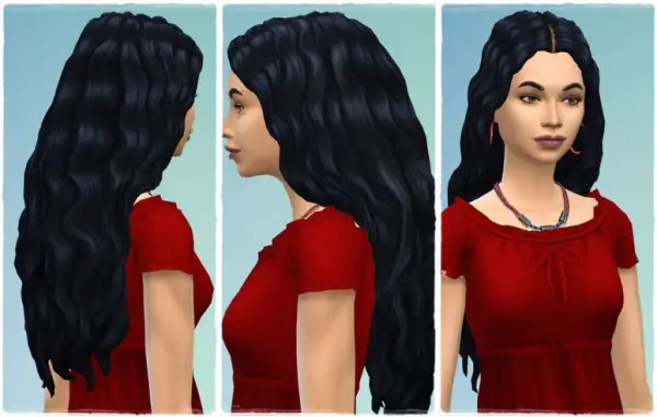 Birksches sims blog: Maja’s Long Curls hair for Sims 4