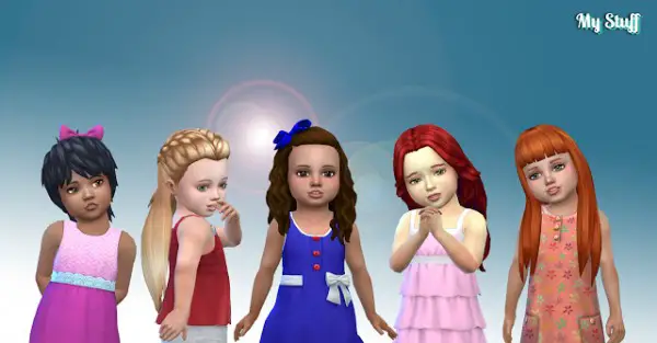 Mystufforigin: Toddlers Hair Pack 15 for Sims 4