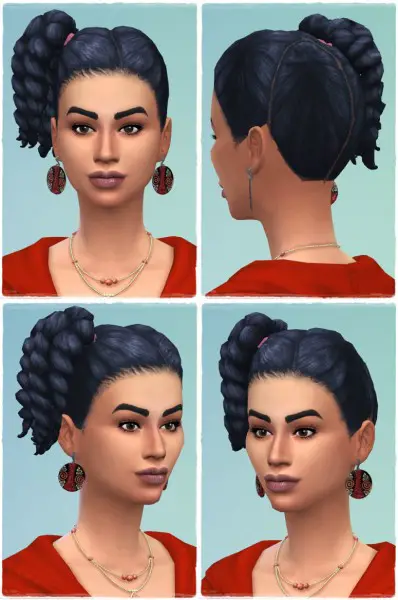 Birksches sims blog: Left sideTwist hair for Sims 4
