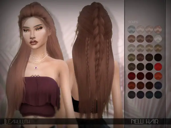 The Sims Resource: Nelli Hair by LeahLillith for Sims 4