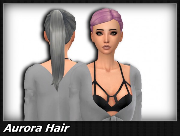 Mikerashi: Aurora hair retextured for Sims 4