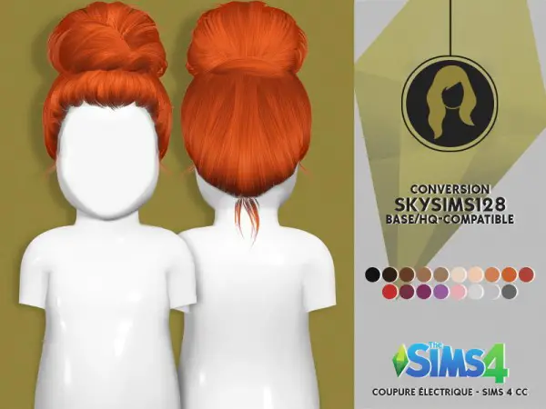 Coupure Electrique: Skysims 128 hair retextured for Sims 4