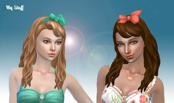 Mystufforigin: Daisy Hair retextured for Sims 4