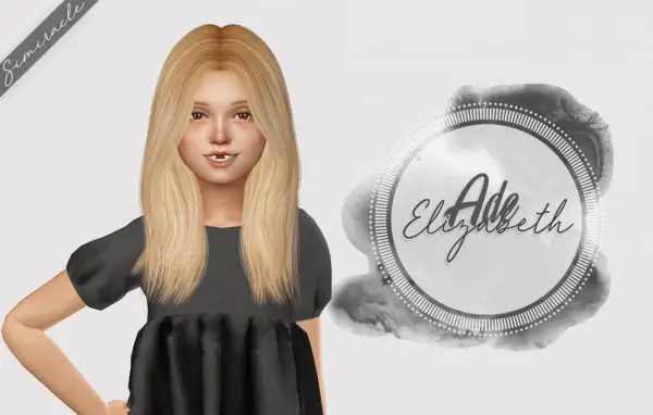 Simiracle: Ade Darma`s Elizabeth hair retexttred   Kids Version for Sims 4