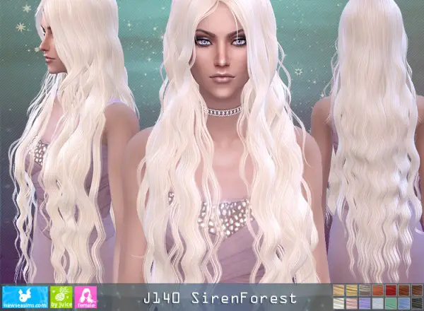 NewSea: J140 Siren Forest hair for Sims 4