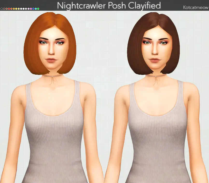 Kot Cat Nightcrawler Posh Hair Clayified Sims 4 Hairs