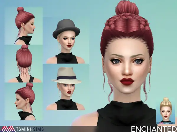 The Sims Resource: Enchanted Hair 50 by TsminhSims for Sims 4