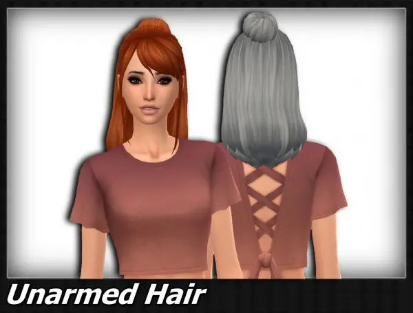 Mikerashi: Unarmed Hair retextured for Sims 4