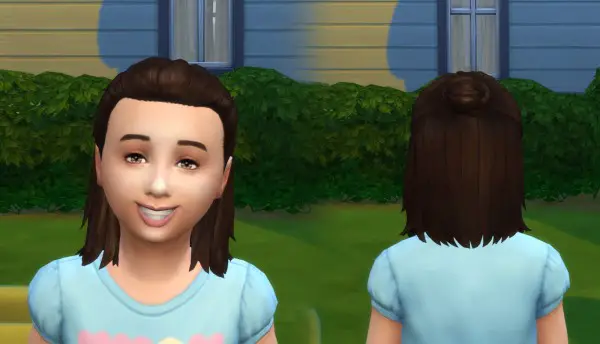 Mystufforigin: Modest Bun for Girls for Sims 4