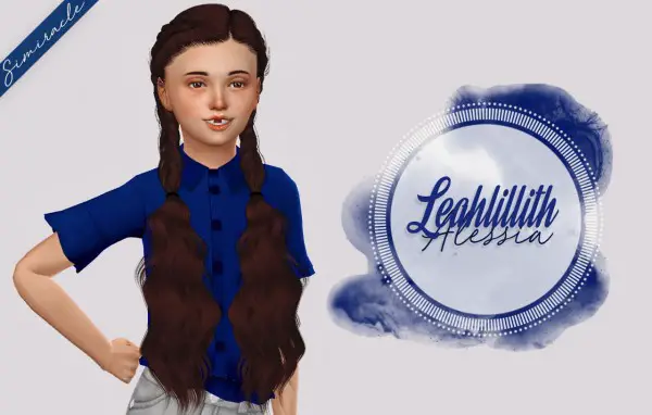 Simiracle: LeahLillith`s Alessia hair retextured   Kids Version for Sims 4