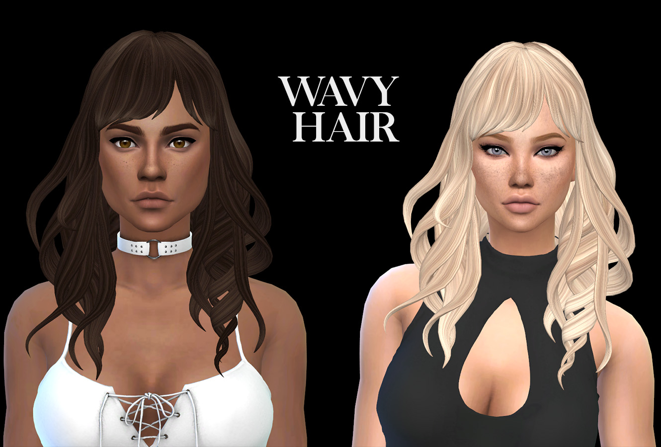 Leo 4 Sims: Wavy hair retextured - Sims 4 Hairs