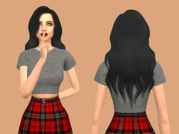 The Sims Resource: Anto`s Gloss Hair Retextured And Recoloured by SillySimmerAf for Sims 4