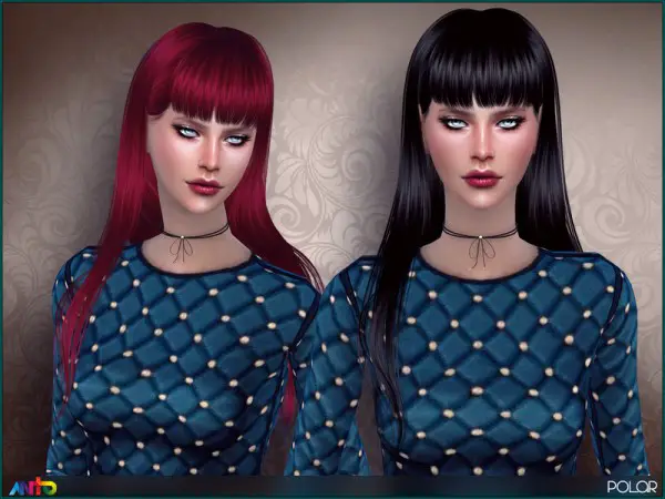 The Sims Resource: Polar Hair by Anto for Sims 4